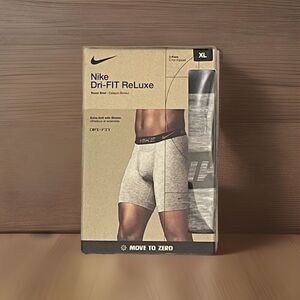 Nike Dri-FIT ReLuxe Boxer Briefs Men’s XL 40-42 Gray Stretch Athletic Underwear